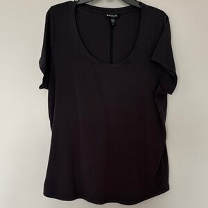 Athleta Black Scoop Neck Short Sleeve Tee